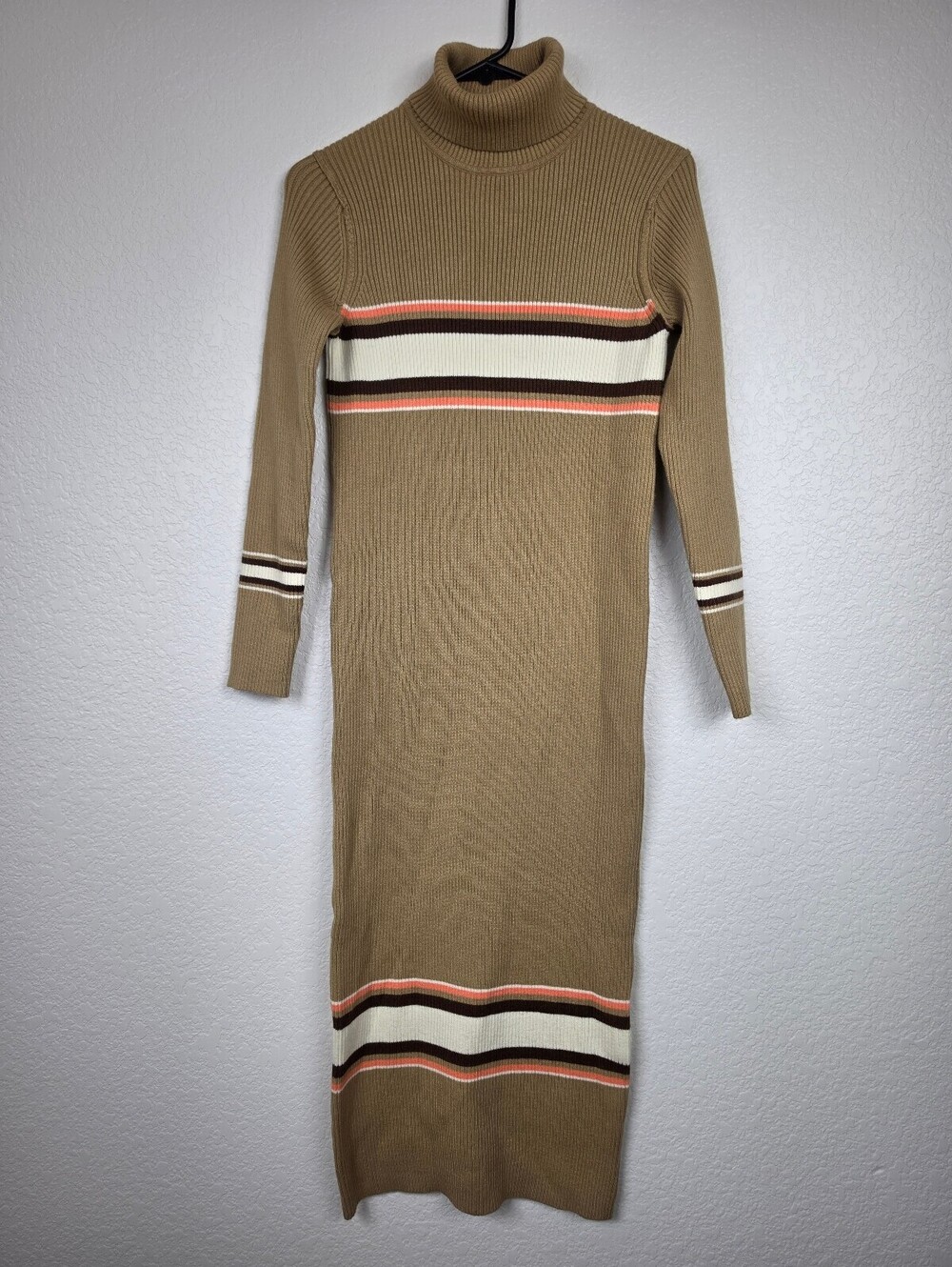Free People XS Ribbed Knit Turtleneck Sweater Dress